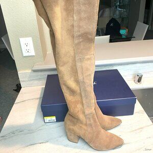 SPLENDID Poet Light Brown 20” Knee-High Boots Size 7-1/2 with 3” Heels